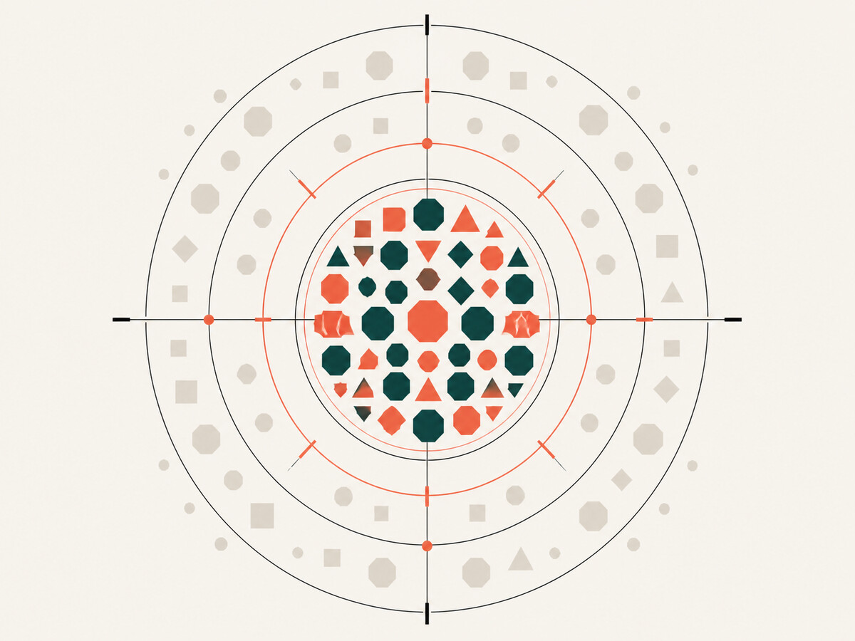 A precision target focusing on a central cluster of directory categories